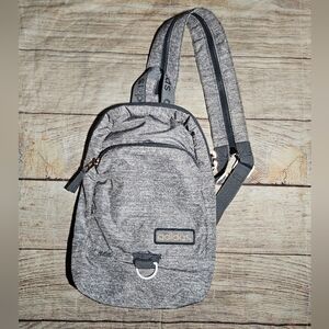 Adidas Essentials Jersey Gray Convertible Crossbody Sling Bag Backback